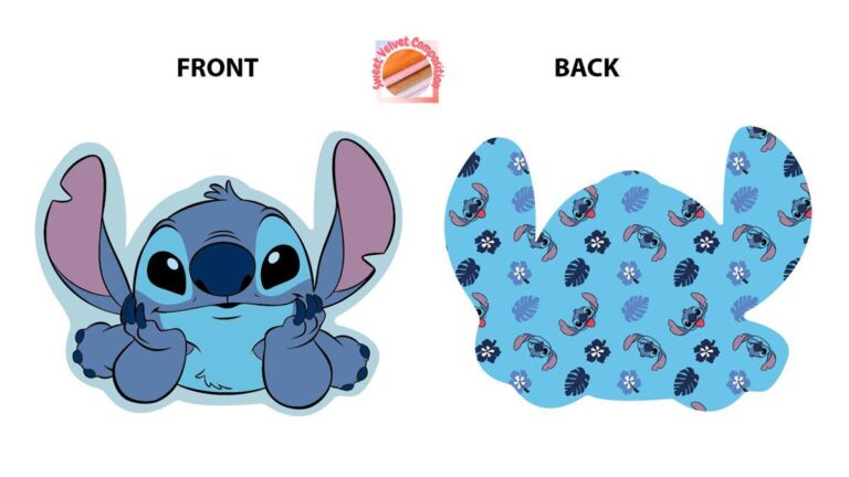 Mini Μαξιλάρι 3D AOP Disney Home Stitch 83 20 cm Sky Blue 100% Velboa