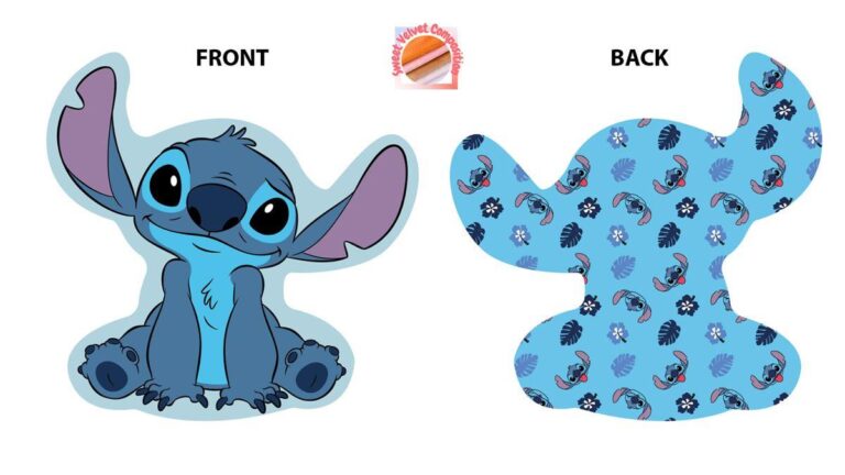 Mini Μαξιλάρι 3D AOP Disney Home Stitch 84 20 cm Sky Blue 100% Velboa