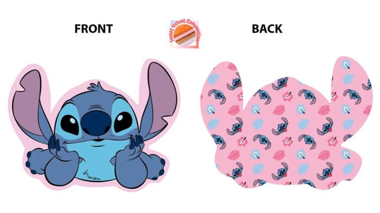 Mini Μαξιλάρι 3D AOP Disney Home Stitch 88 20 cm Pink 100% Velboa