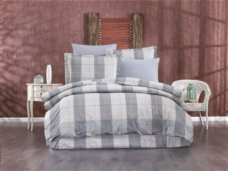 Σεντόνια Εμπριμέ Σετ 3 τεμ Αντιγόνη 339 220X240 Grey 100% Cotton Flannel