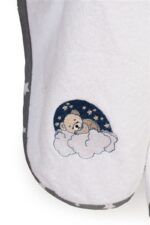 Κάπα Με Κέντημα bebe Cloudy Bear 176 75X85 White-Grey 100% Cotton - Image 2