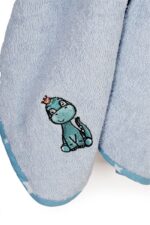 Κάπα Με Κέντημα bebe Dinosaur 179 75X85 Sky Blue 100% Cotton - Image 2