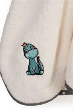 Κάπα Με Κέντημα bebe Dinosaur 181 75X85 Ecru-Grey 100% Cotton - Image 2