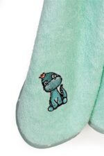 Κάπα Με Κέντημα bebe Dinosaur 182 75X85 Mint 100% Cotton - Image 2