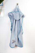 Κάπα Με Κέντημα bebe Aviator 183 75X85 Sky Blue 100% Cotton