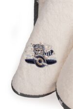 Κάπα Με Κέντημα bebe Aviator 185 75X85 Ecru-Grey 100% Cotton - Image 2