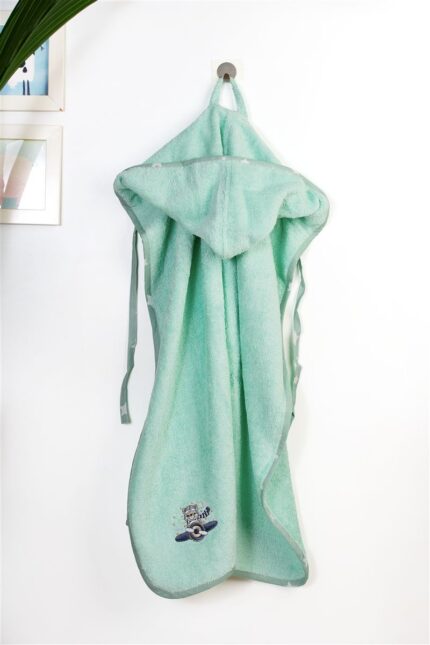 Κάπα Με Κέντημα bebe Aviator 186 75X85 Mint 100% Cotton