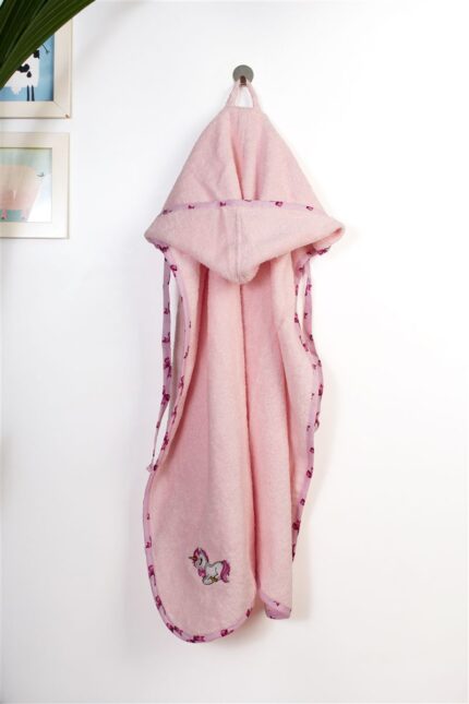 Κάπα Με Κέντημα bebe Unicorn 187 75X85 Pink 100% Cotton