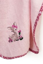 Κάπα Με Κέντημα bebe Deer 196 75X85 Pink 100% Cotton - Image 2