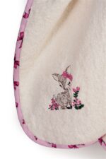 Κάπα Με Κέντημα bebe Deer 198 75X85 Ecru-Pink 100% Cotton - Image 2