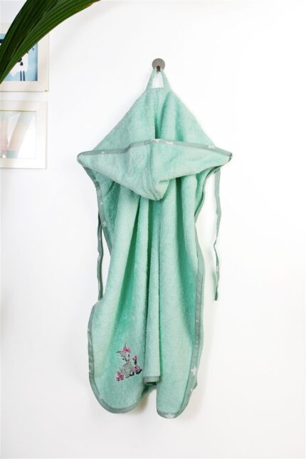 Κάπα Με Κέντημα bebe Deer 199 75X85 Mint 100% Cotton