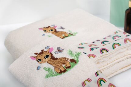 70X140 Ecru-Multi 100% Cotton