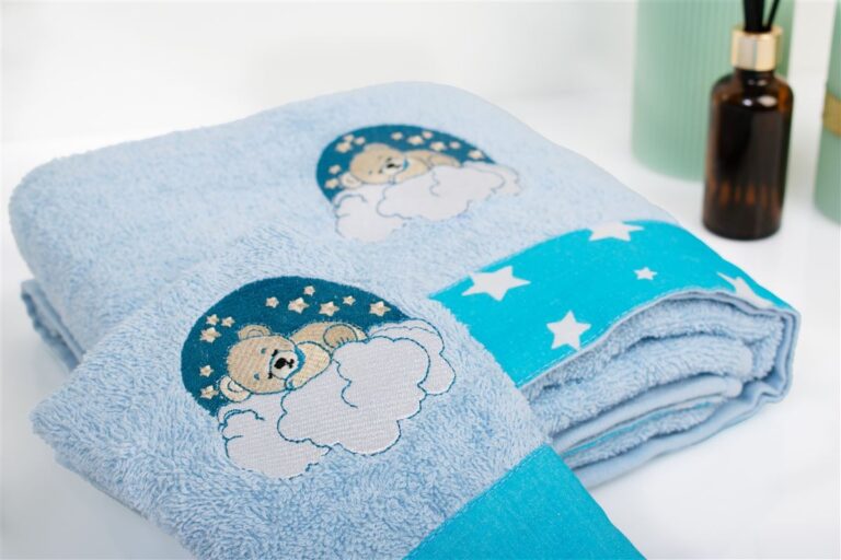 70X140 Sky Blue 100% Cotton