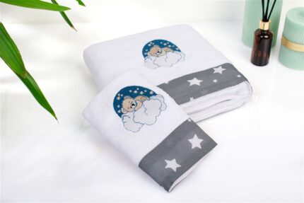 Πετσέτα Με Κέντημα Σετ 2 τεμ bebe Cloudy Bear 176 30X50