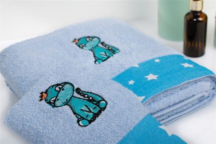 70X140 Sky Blue 100% Cotton