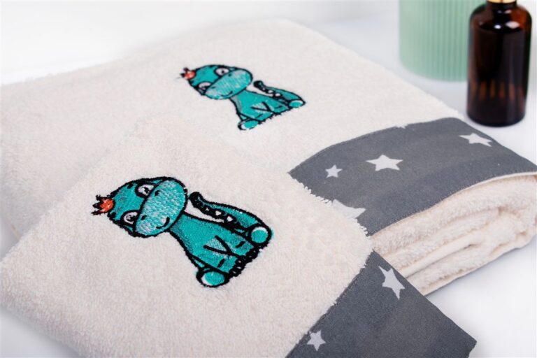 70X140 Ecru-Grey 100% Cotton