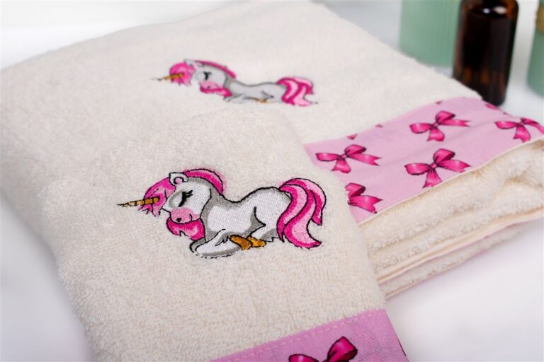 70X140 Ecru-Pink 100% Cotton