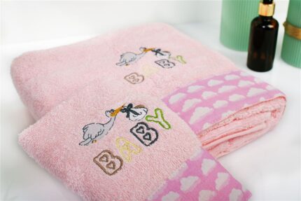 70X140 Pink 100% Cotton