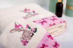 70X140 Ecru-Pink 100% Cotton