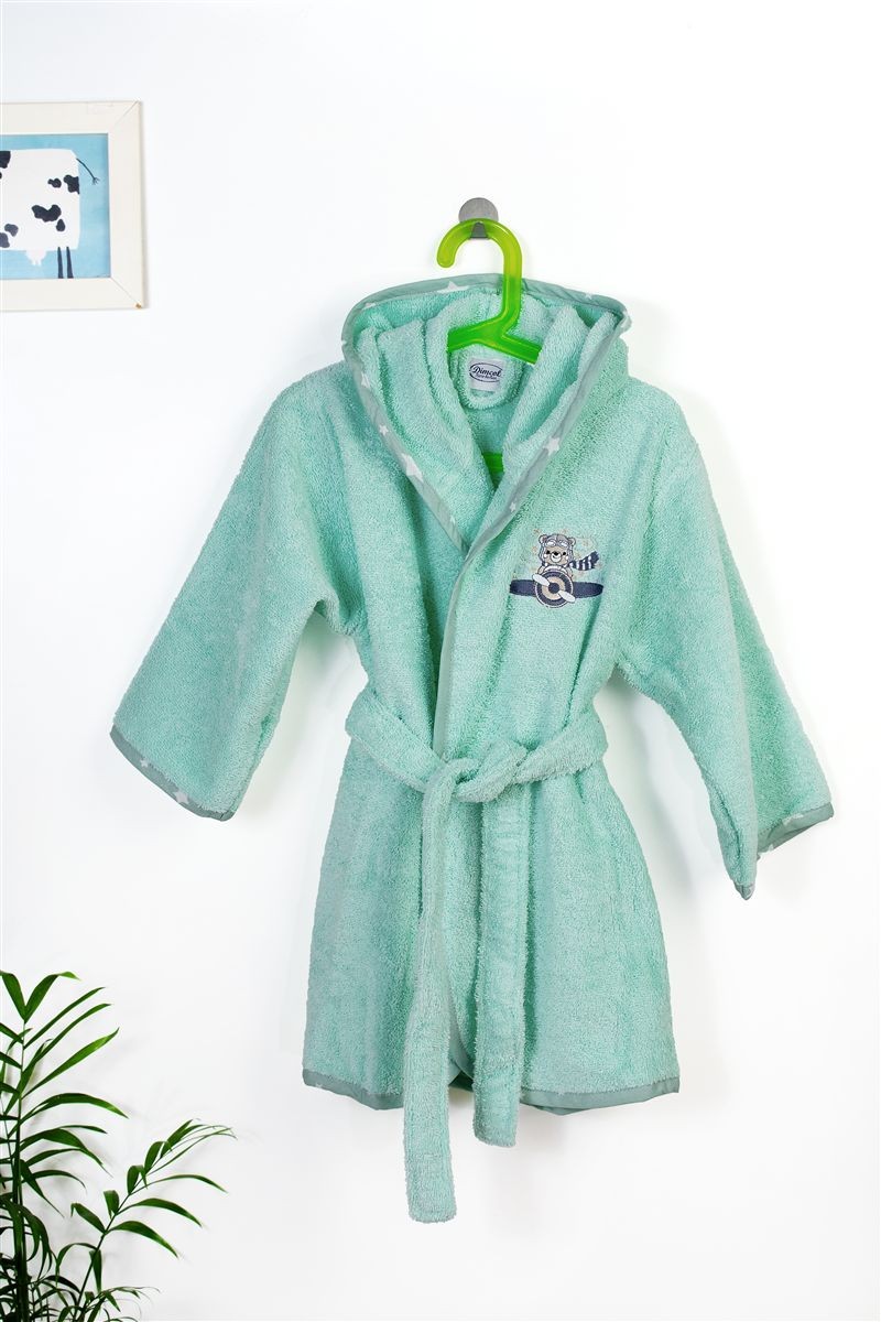 Μπουρνούζι Με Κέντημα kids Aviator 186 Size: 04 Mint 100% Cotton Μπουρνούζι Με Κέντημα kids Aviator 186 Size: 04 Mint 100% Cotton