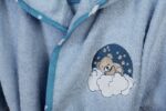Μπουρνούζι Με Κέντημα kids Cloudy Bear 175 Size: 02 Sky Blue 100% Cotton - Image 2