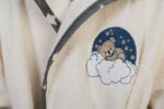 Μπουρνούζι Με Κέντημα kids Cloudy Bear 177 Size: 02 Ecru-Grey 100% Cotton - Image 2