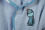 Μπουρνούζι Με Κέντημα kids Dinosaur 179 Size: 02 Sky Blue 100% Cotton - Image 2