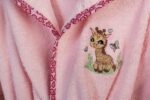 Μπουρνούζι Με Κέντημα kids Giraffe 171 Size: 04 Pink 100% Cotton - Image 2