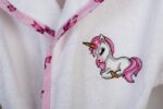 Μπουρνούζι Με Κέντημα kids Unicorn 188 Size: 02 White-Pink 100% Cotton - Image 2
