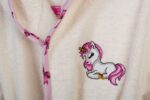 Μπουρνούζι Με Κέντημα kids Unicorn 189 Size: 04 Ecru-Pink 100% Cotton - Image 2