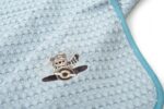 Κουβέρτα Πικέ Με Κέντημα bebe Aviator 183 80X110 Sky Blue 100% Cotton - Image 2
