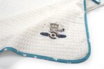Κουβέρτα Πικέ Με Κέντημα bebe Aviator 184 100X160 White-Sky Blue 100% Cotton - Image 2