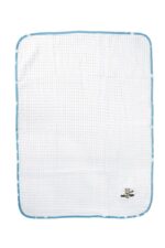 Κουβέρτα Πικέ Με Κέντημα bebe Aviator 184 80X110 White-Sky Blue 100% Cotton