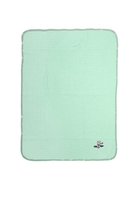 Κουβέρτα Πικέ Με Κέντημα bebe Aviator 186 80X110 Mint 100% Cotton