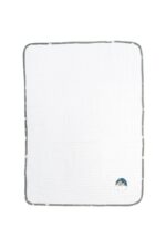 Κουβέρτα Πικέ Με Κέντημα bebe Cloudy Bear 176 80X110 White-Grey 100% Cotton