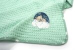 Κουβέρτα Πικέ Με Κέντημα bebe Cloudy Bear 178 80X110 Mint 100% Cotton - Image 2