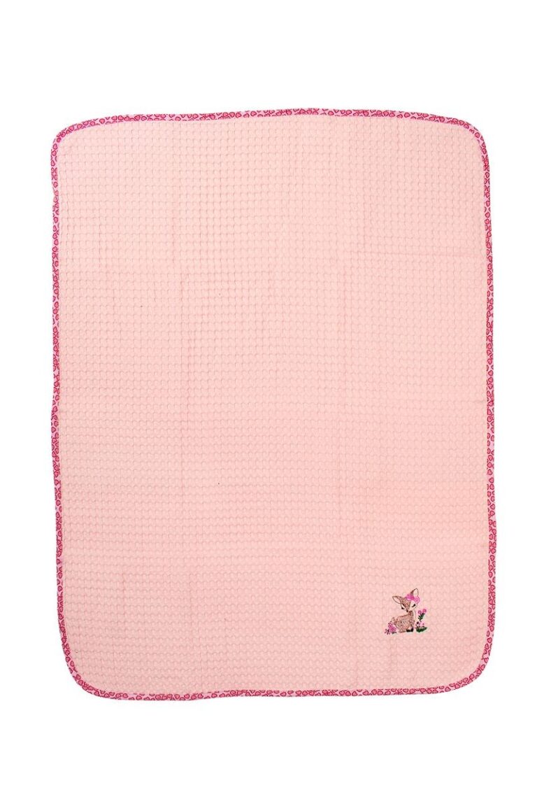 Κουβέρτα Πικέ Με Κέντημα bebe Deer 196 100X160 Pink 100% Cotton