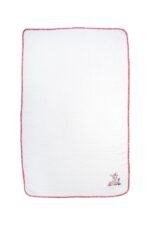 Κουβέρτα Πικέ Με Κέντημα bebe Deer 197 80X110 White-Pink 100% Cotton