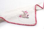 Κουβέρτα Πικέ Με Κέντημα bebe Deer 197 80X110 White-Pink 100% Cotton - Image 2