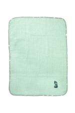 Κουβέρτα Πικέ Με Κέντημα bebe Dinosaur 182 100X160 Mint 100% Cotton