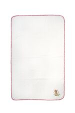 Κουβέρτα Πικέ Με Κέντημα bebe Giraffe 172 100X160 White-Pink 100% Cotton