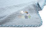 Κουβέρτα Πικέ Με Κέντημα bebe Stork 191 80X110 Sky Blue 100% Cotton - Image 2