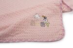 Κουβέρτα Πικέ Με Κέντημα bebe Stork 192 80X110 Pink 100% Cotton - Image 2