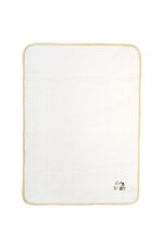 Κουβέρτα Πικέ Με Κέντημα bebe Stork 193 100X160 White-Yellow 100% Cotton