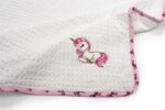 Κουβέρτα Πικέ Με Κέντημα bebe Unicorn 188 100X160 White-Pink 100% Cotton - Image 2