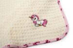 Κουβέρτα Πικέ Με Κέντημα bebe Unicorn 189 100X160 Ecru-Pink 100% Cotton - Image 2