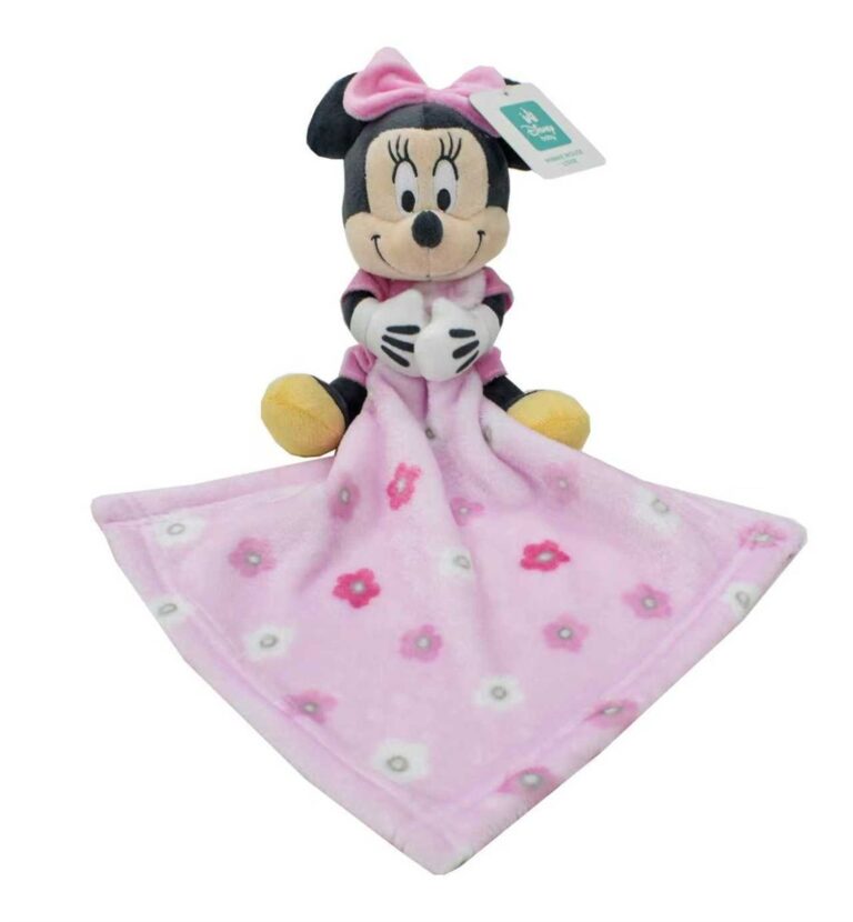 Λούτρινο Disney Home με Πανάκι Παρηγορίας Coral Fleece Εμπριμέ bebe Minnie 37 Ύψος 25 cm Pink 100% Polyester