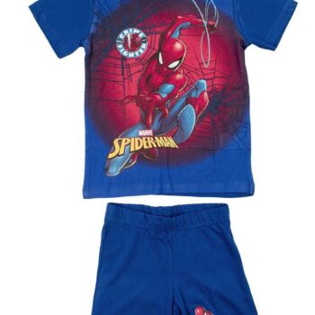 Ρουχαλάκια Καλοκαιρινά Σετ 2 Τεμ. Marvel Spider-Man 68 100% Cotton Jersey Blue