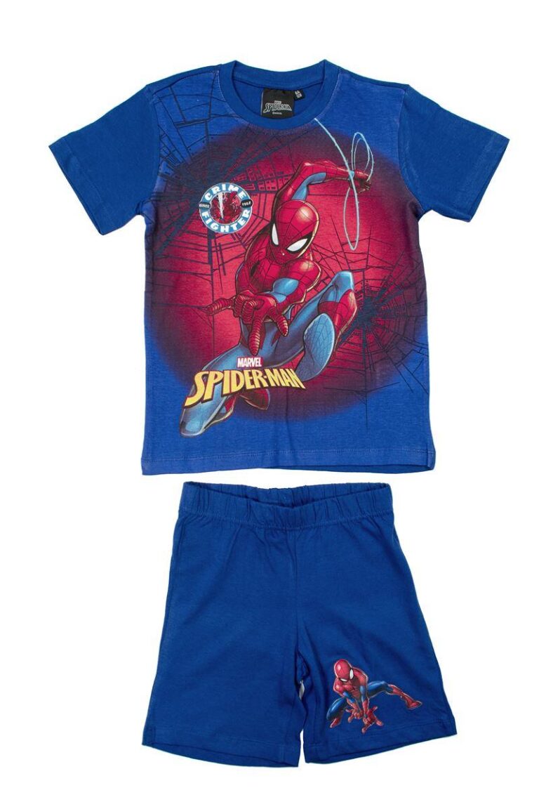 Ρουχαλάκια Καλοκαιρινά Σετ 2 Τεμ. Marvel Spider-Man 68 100% Cotton Jersey Blue