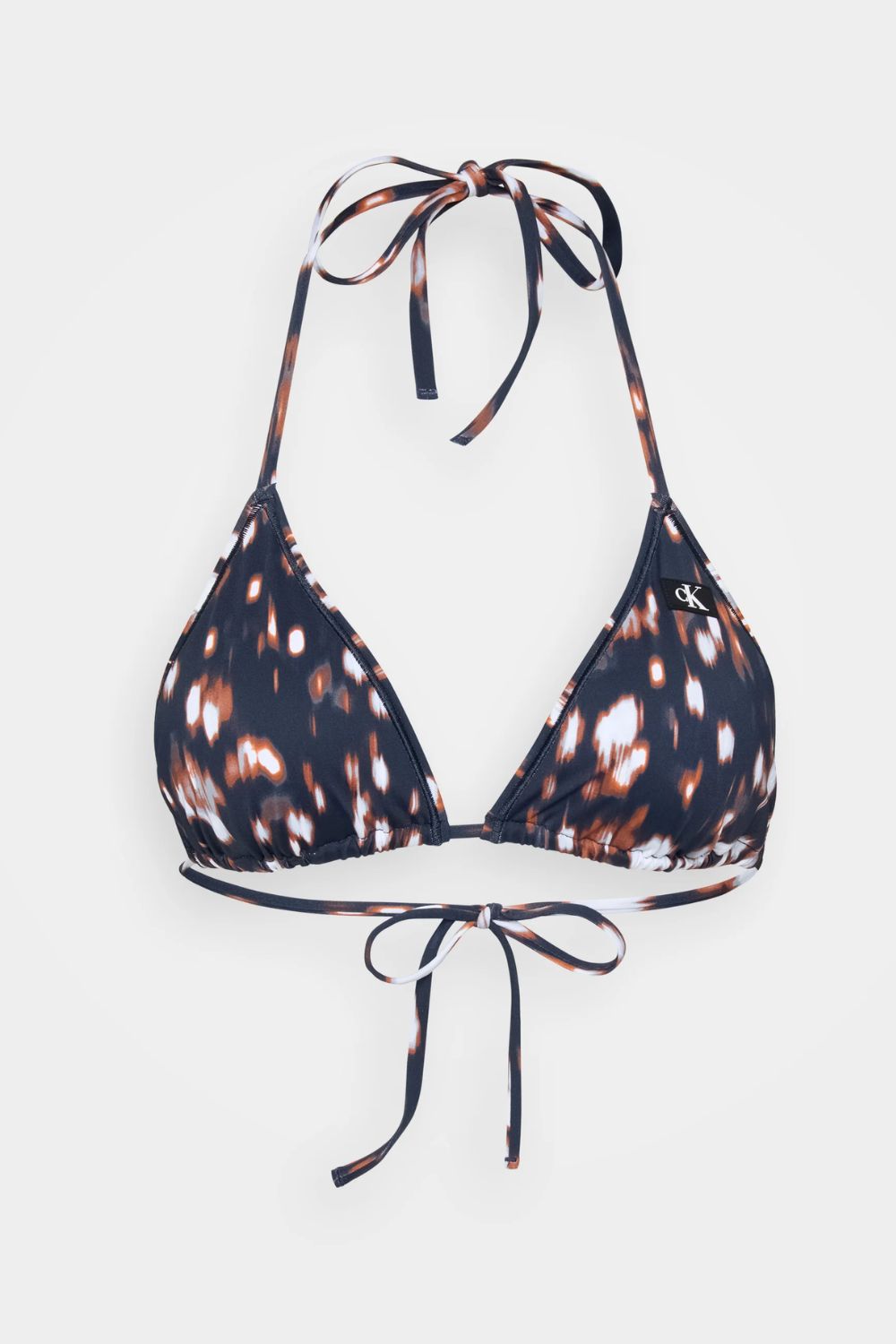 gynaikeio-magio-calvin-klein-bikini-top-triangle-ck-monogram-0gq Γυναικείο Μαγιό Calvin Klein Bikini Top Triangle CK Monogram 0GQ - Image 1